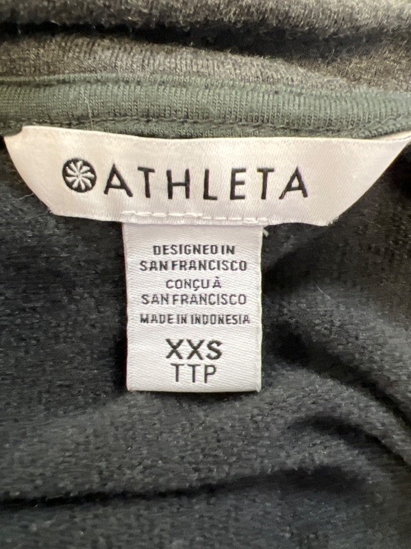 Athleta Women's Gray Purana V-Neck Long Sleeve Wrap Sweatshirt - XXS image 3