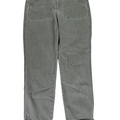 J Jill Women's Green High Rise Straight Leg Patch Pocket Cuffed Denim Jeans - 6