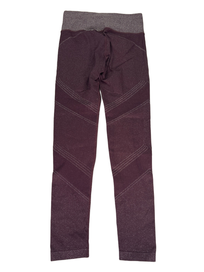 Athleta Women's Purple Metallic Twilight Tight Pull On Athletic Leggings - L image 2