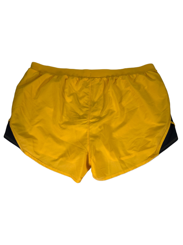 Under Armour Women's Yellow/Gold HeatGear Fly-By Lined Athletic Shorts - XL image 2