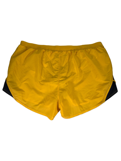 Under Armour Women's Yellow/Gold HeatGear Fly-By Lined Athletic Shorts - XL image 2