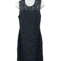 Banana Republic Women's Navy Blue Lace Sleeveless Lined Mini Dress - 2