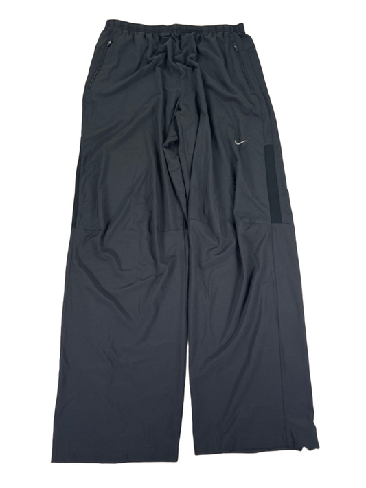 Nike Men's Black Dri-Fit Running Zip Ankle Athletic Track Pants - L
