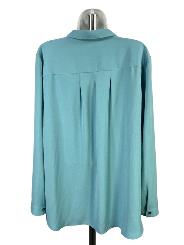 J.Jill Women's Blue Long Sleeve Button Up Blouse - L image 2