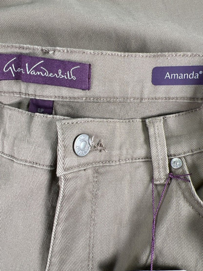Gloria Vanderbilt Women's Tan Amanda Classic Tapered Leg Pants - 8 Petite Short image 3