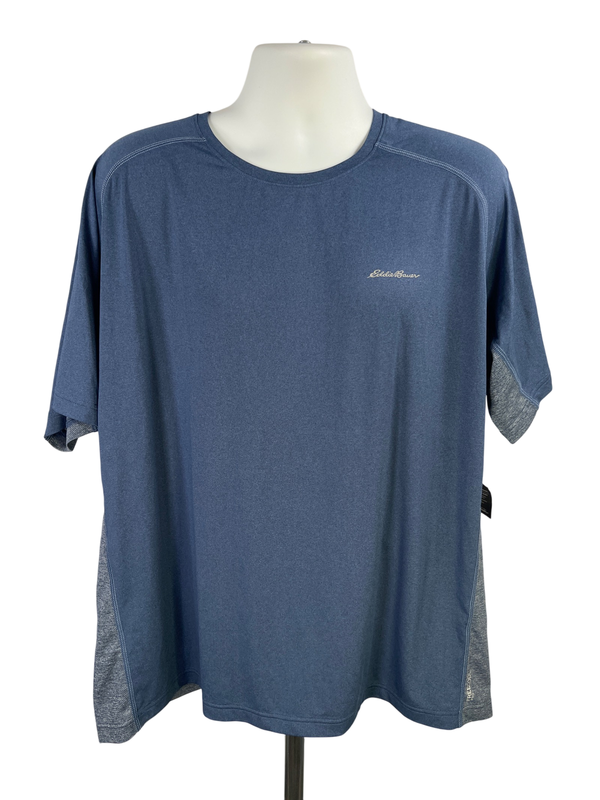 Eddie Bauer Men's Blue Trailcool Motion Stretch Short Sleeve Shirt - XXL