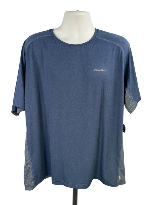 Eddie Bauer Men's Blue Trailcool Motion Stretch Short Sleeve Shirt - XXL