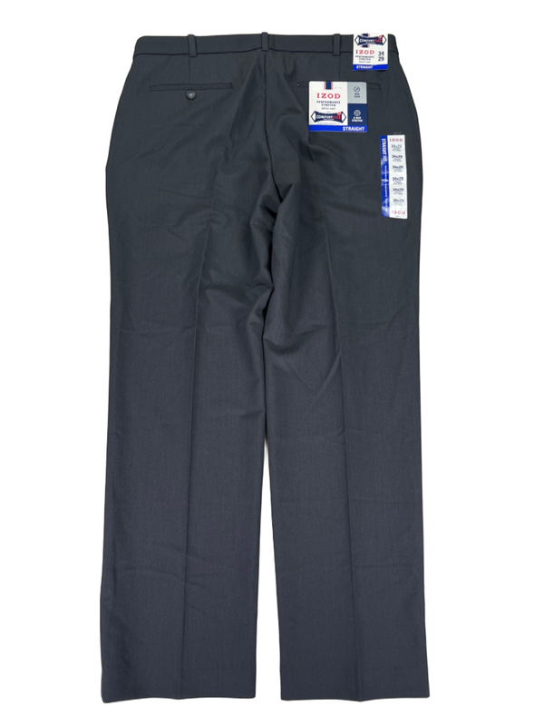 Izod Men's Dark Gray Comfortflex Straight Performance Dress Pants - 34x29 image 2