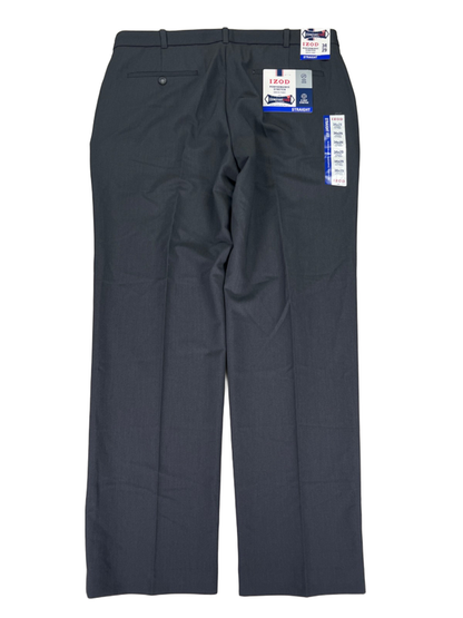 Izod Men's Dark Gray Comfortflex Straight Performance Dress Pants - 34x29 image 2