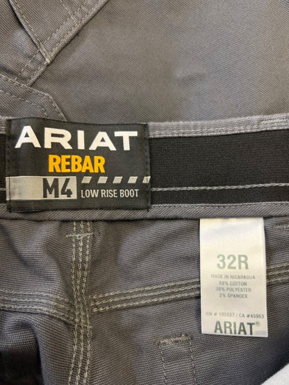 Ariat Men's Gray Rebar M4 Low Rise Boot Work Shorts - 32 image 3