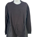 Athleta Women's Black Long Sleeve Crewneck Triumph Hybrid Sweatshirt - L