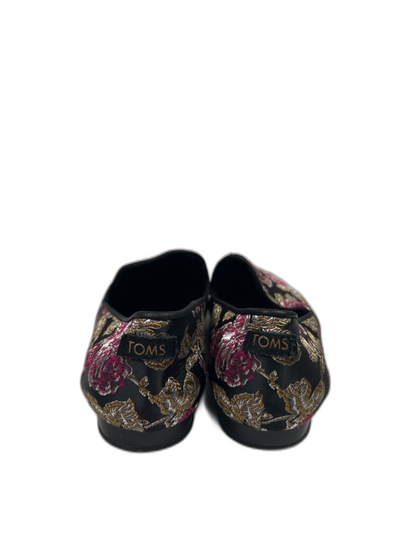 Toms Women's Black Metallic Floral Darcy Flats - 7.5 image 4