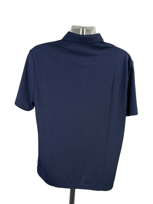 Perry Ellis Men's Navy Blue Short Sleeve Golf Polo Shirt - L image 2