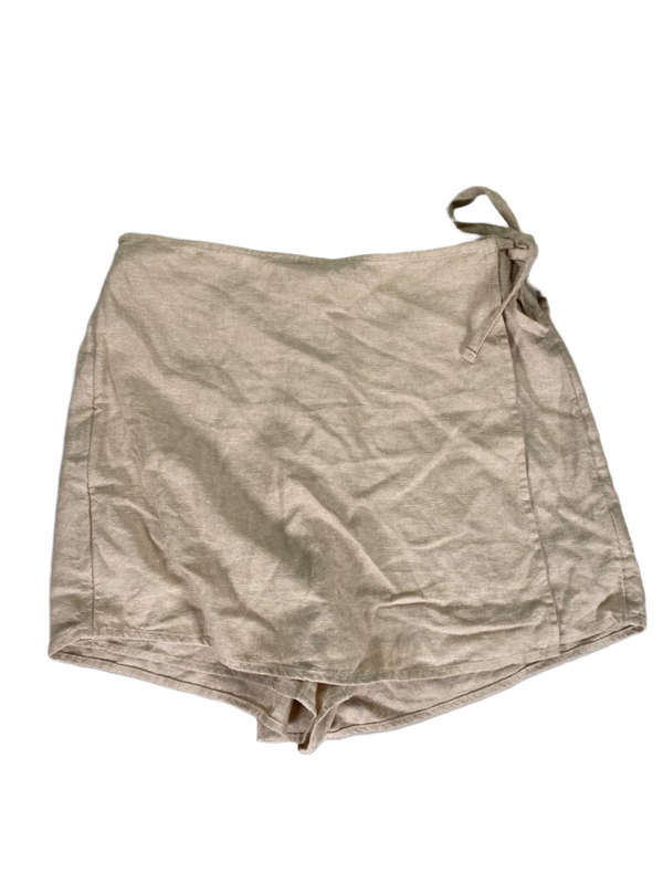 Old Navy Women's Beige Front Wrap Linen Blend Skort - XS