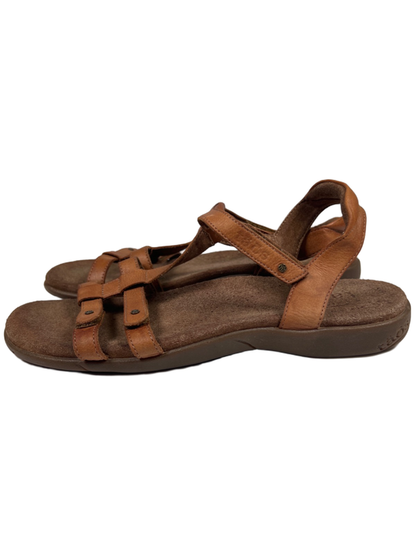 Taos Women's Brown Leather Trophy 2 Strappy Sandals - 9 image 5