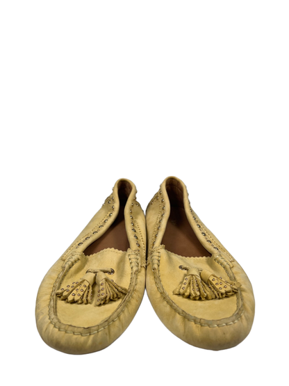Coach Women's Yellow Norfolk Embellished Tassle Moccasin Loafers - 39/US 7 image 2