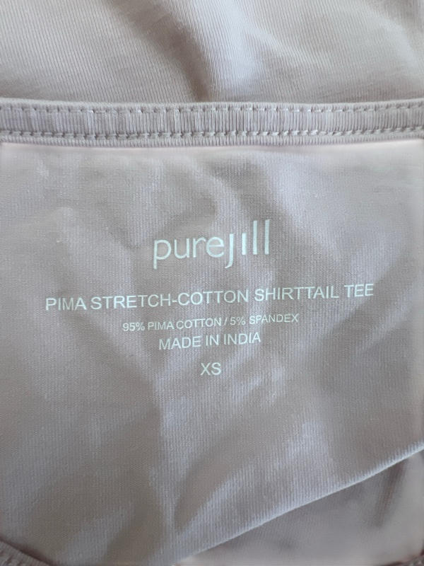 Pure J.Jill Women's Pink Shirt Tail Long Sleeve T-Shirt - XS image 3