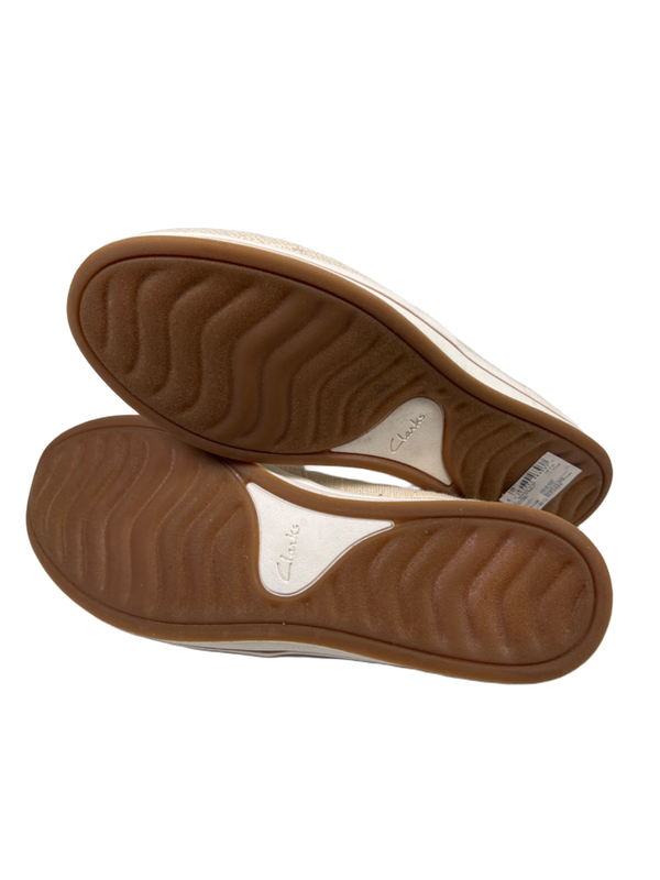 Clarks Collection Women's Beige Metallic Breeze Step Slip On Shoes - 9.5 image 8