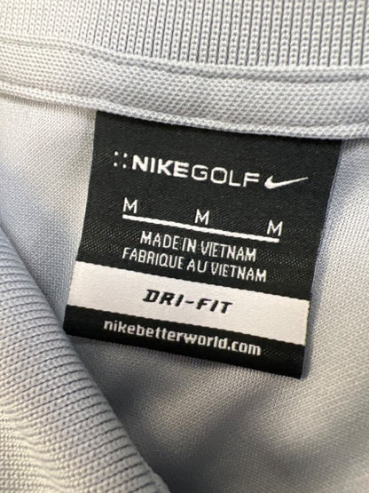 Nike Men's Gray Dri-Fit Short Sleeve Golf Polo Shirt - M image 3