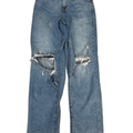 True Religion Women's Light Wash Starr Bite Out Cropped Distressed Jeans - 29