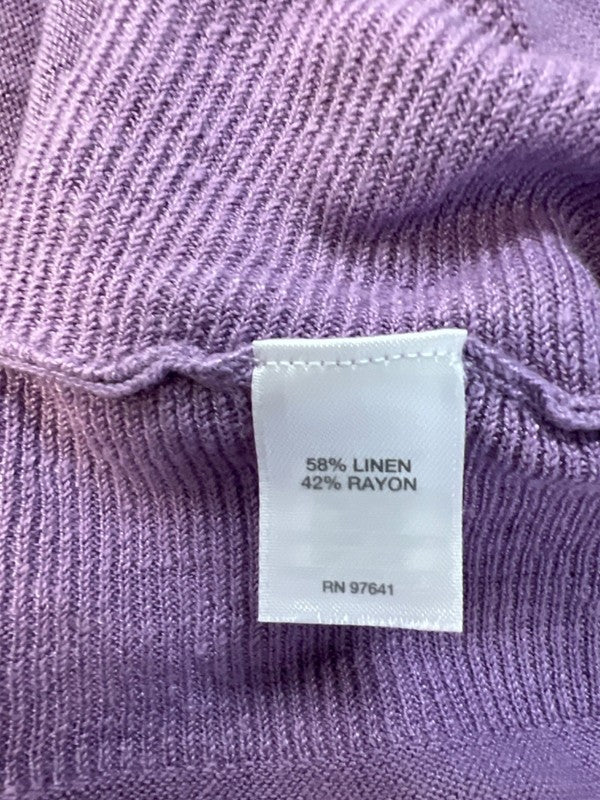J.Jill Women's Purple 1/2 Sleeve Knit Shirt - L image 4