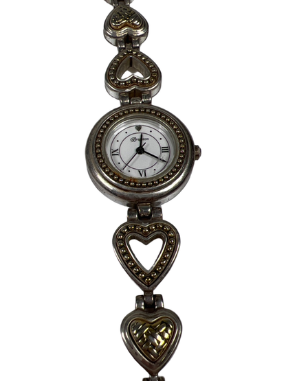 Brighton Women's Silver Two-Tone Heart Link Genoa Toggle Clasp Working Watch image 8