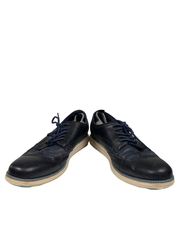 Cole Haan Men’s Blue Leather Lace Up Wingtip Oxford Shoes - 11.5 image 6