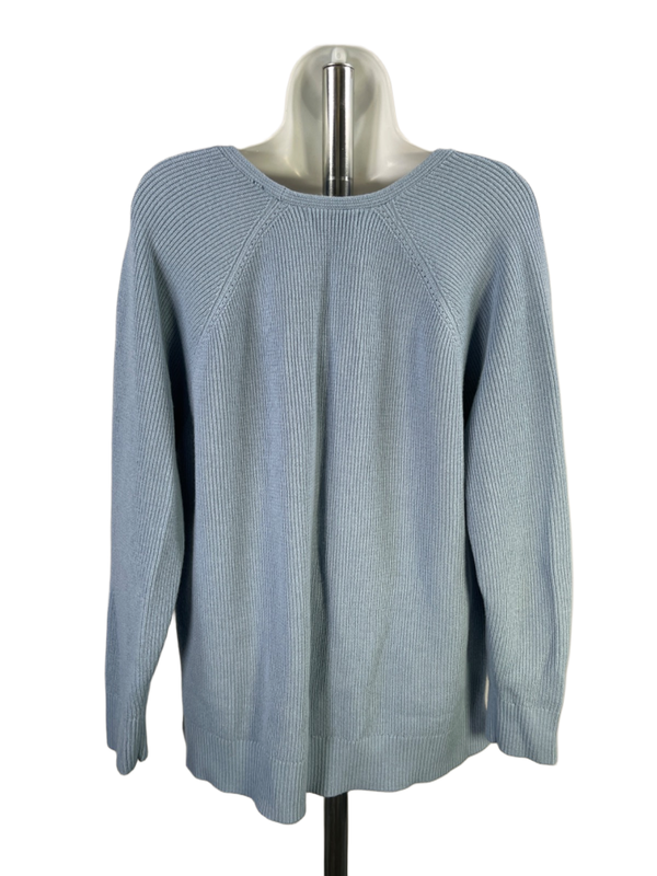 Athleta Women's Blue Wool Blend Hanover Refined V Neck Long Sleeve Sweater - XL image 2