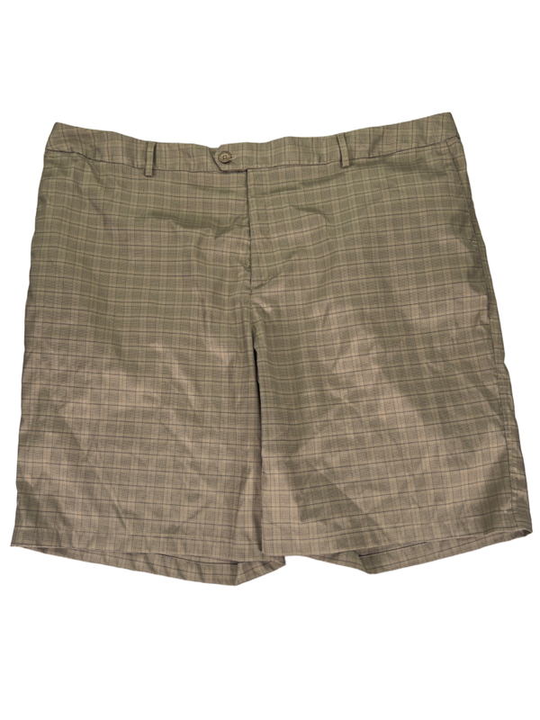 Under Armour Men's Beige Plaid Golf Shorts Polyester - 42