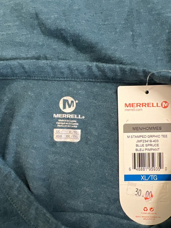 Merrell Men's Blue Graphic Short Sleeve Shirt - XL image 3