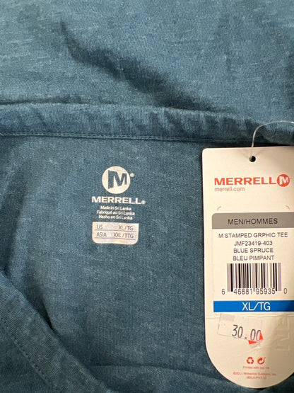 Merrell Men's Blue Graphic Short Sleeve Shirt - XL image 3
