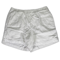 Calvin Klein Women's White Pull On Linen Blend Shorts - L