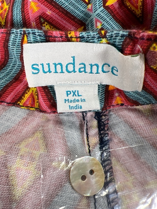 Sundance Women's Red/Blue Kalini Linen Blend Shorts - XL Petite image 3