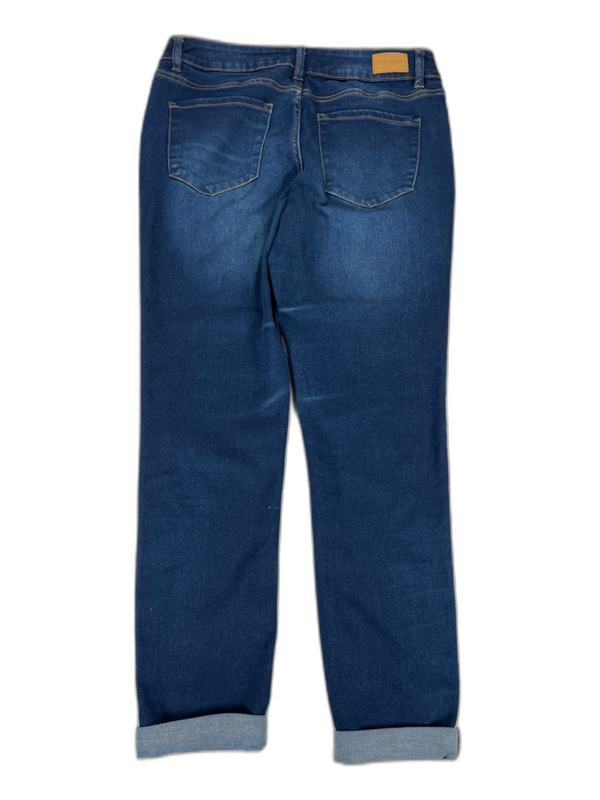 Tahari Women's Dark Wash Sharon Double Button Roll Cuff Skinny Jeans - 12/31 image 2