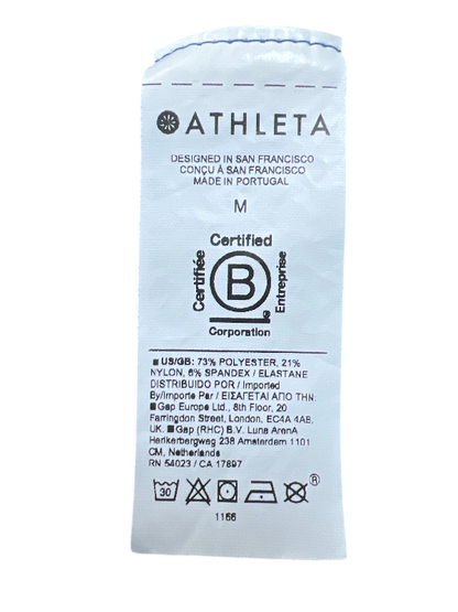 Athleta Women's Blue Short Sleeve Ribbed Athletic T-Shirt - M image 3
