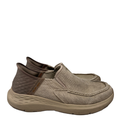 Skechers Men's Tan Canvas Parson Dewitt Goga Mat Arch Slip On Shoes - 11.5