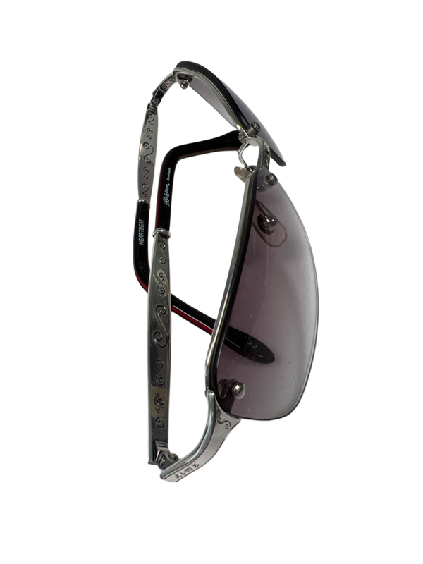 Brighton Women's Silver/Red Heartbeat Sunglasses W/ Tin Box image 4