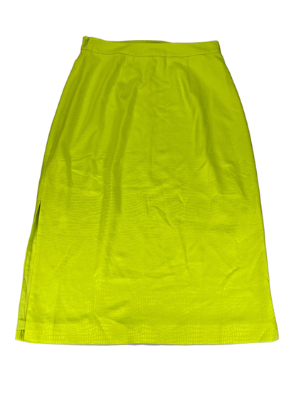 Ted Baker Women's Bright Green Side Slit Column Slip Midi Skirt - 3 image 2