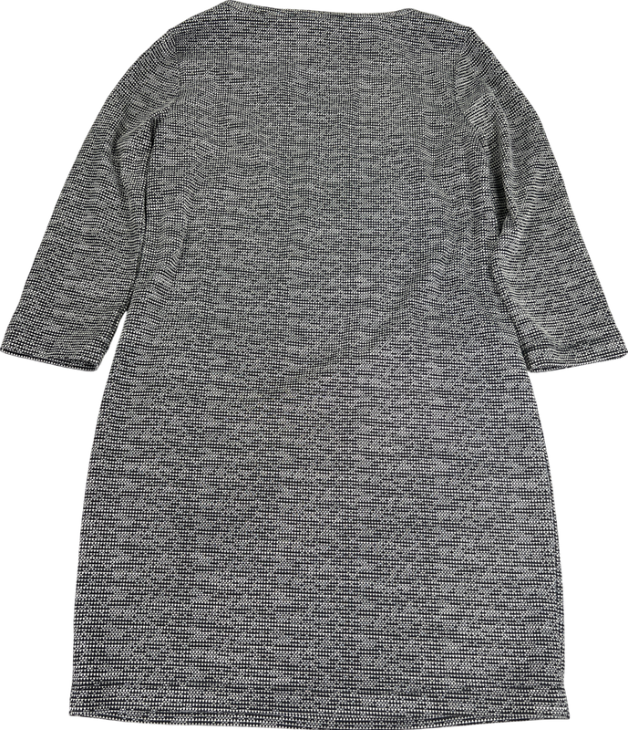 Tahari Women’s Black/White Pocket Front 3/4 Sleeve Shift Dress - S image 2