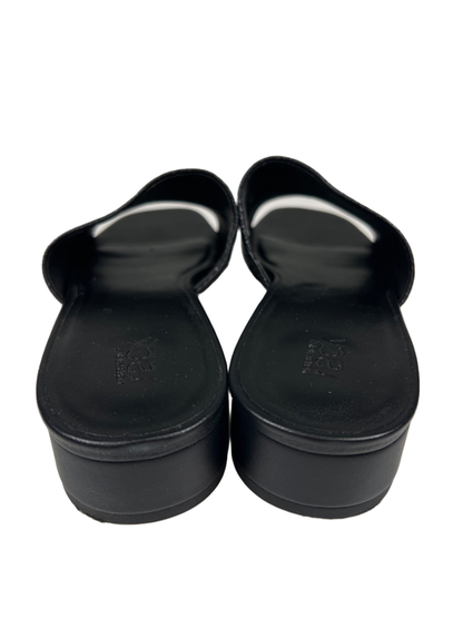 Nordstrom Rack Women's Black Woven Slip On Low Heel Slide Sandals - 10 image 4