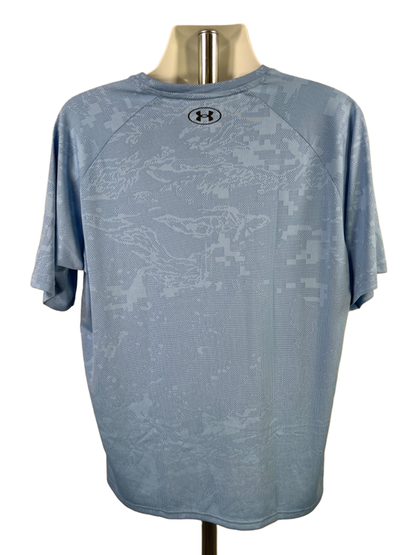 Under Armour Men's Blue Tech Vent Velocity Jaquard Short Sleeve Shirt - XL image 2