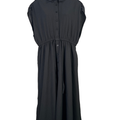 Torrid Women's Black Gauze Button Up Sleeveless Midi Dress - 0 Plus