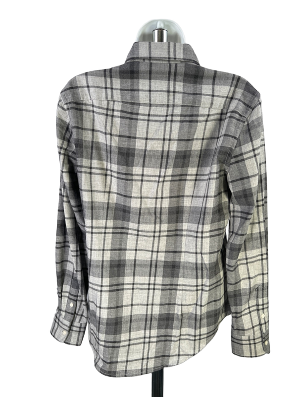 Lauren Ralph Lauren Women's Gray Plaid Long Sleeve Button Up Shirt - S image 2