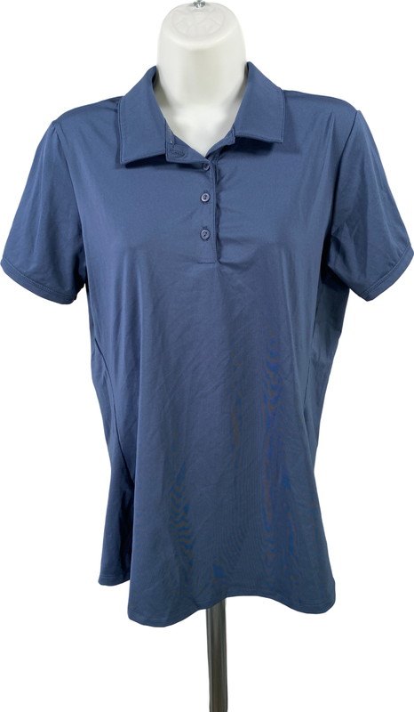 Adidas Women’s Blue Short Sleeve Athletic Polo Shirt - M