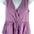 NEW J.Crew Women’s Purple Sleeveless Wrap Tank Top - XS