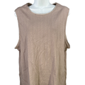 GAP Women's Tan/Taupe Pointelle Lace Trim Sleeveless Shirt - XXL