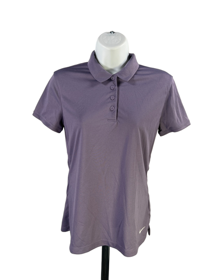 Nike Women's Purple Dri-Fit Short Sleeve Athletic Polo Shirt - XS