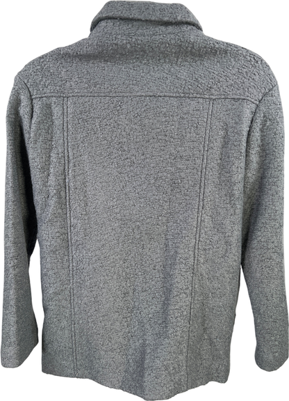 Hollister Men’s Gray/Blue Wool Blend Asymmetrical Zip Coat - S image 2