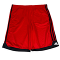 Adidas Men's Red/Black Striped Stretch Waist Athletic Basketball Shorts - XL