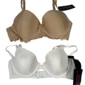 Mixed Brand Fredericks of Hollywood/Maidenform Lightly Lined Lot of 2 Bras - 32B